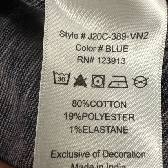 Jachs Mens Size 2XL Blue Henley Long Sleeve Shirt Cotton/Polyester Blend - Picture 5 of 6